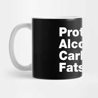 Macronutrients (Proteins & Alcohol & Carbs & Fats.) Mug